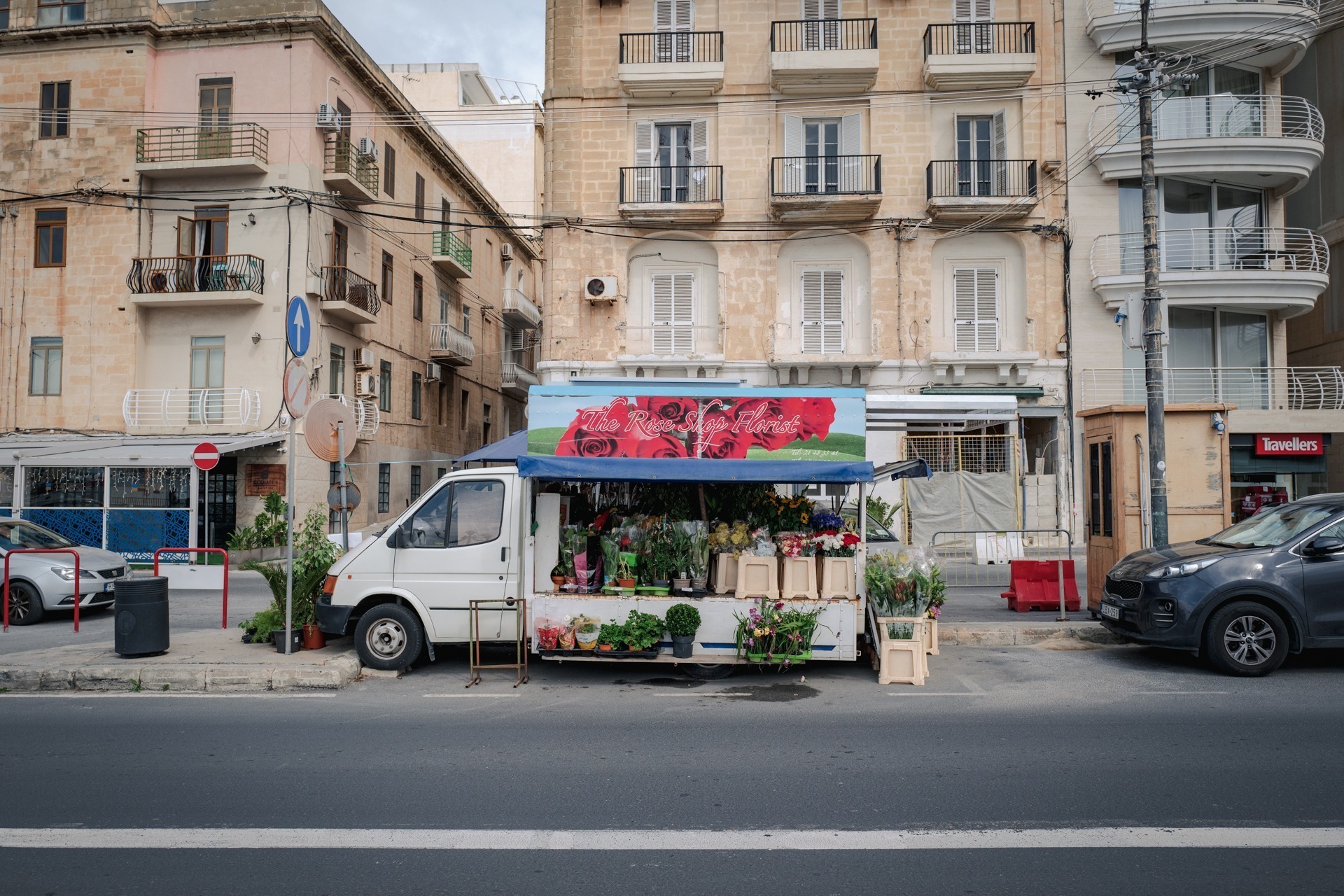 Fower truck vendor in Sliema, Malta island