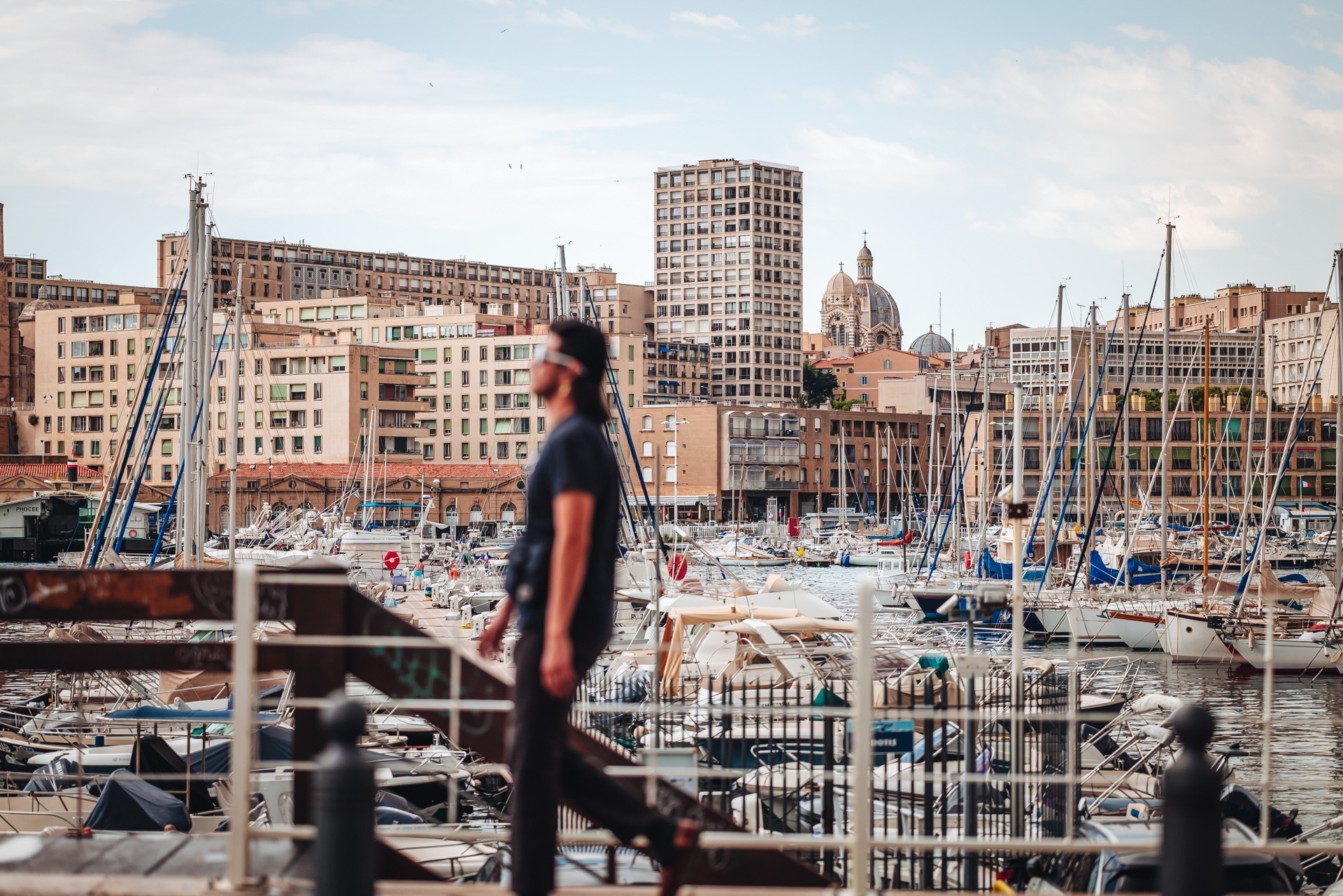 MARSEILLE, FRANCE-JUNE 2022: Life around the old harbor