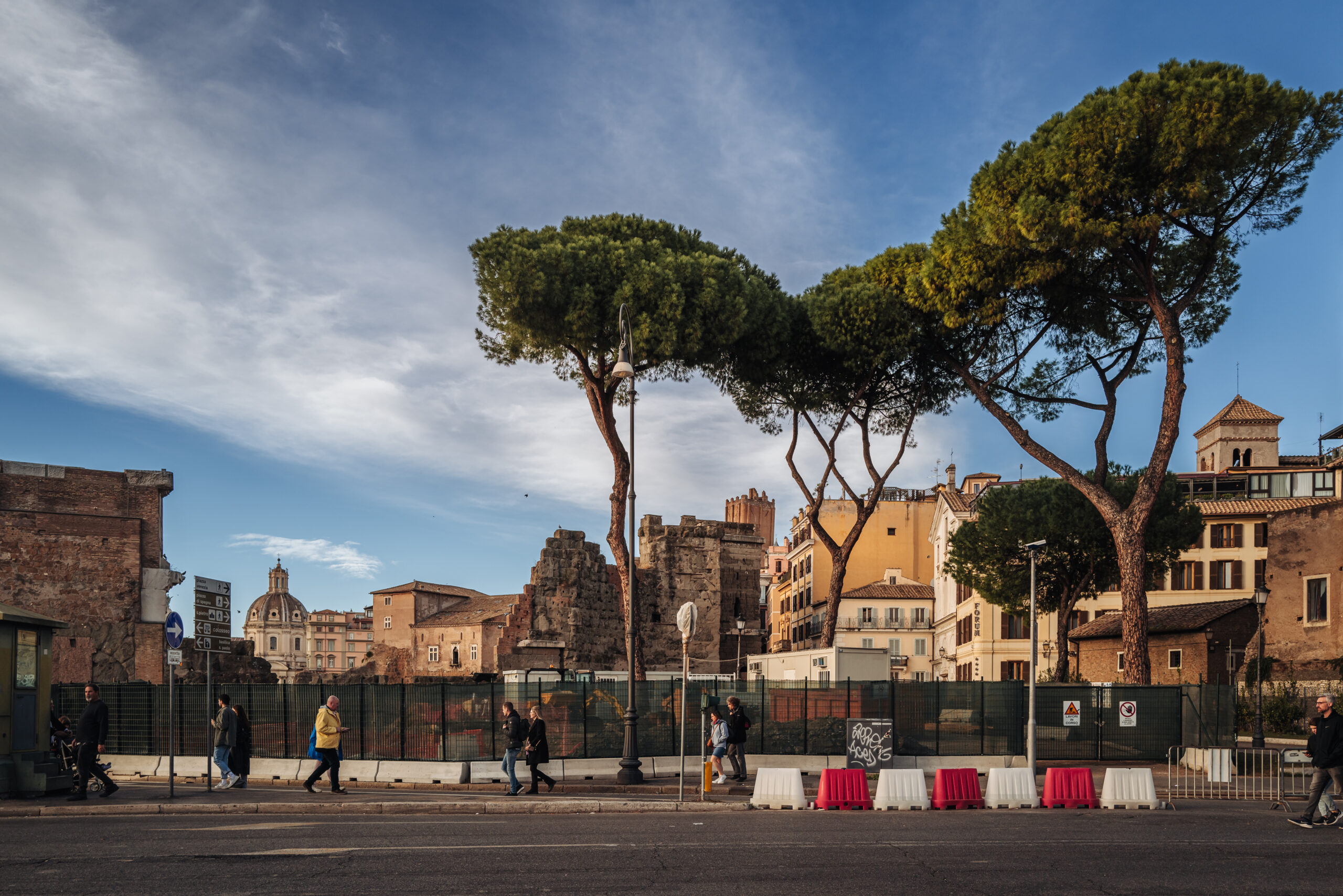 Rome, Italy- November 2022: The beautiful ruins and architecture